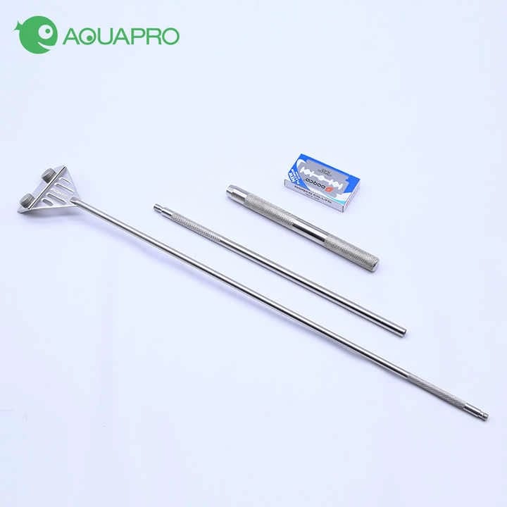 Aquapro Stainless Steel Aquarium Algae Scraper Glass Cleaner