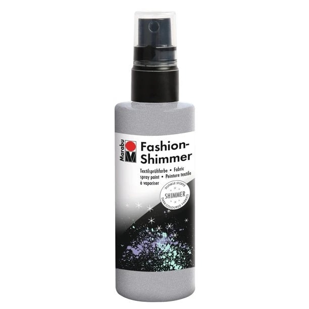Marabu Fashion Shimmer Fabric Spray 100 ml - Silver