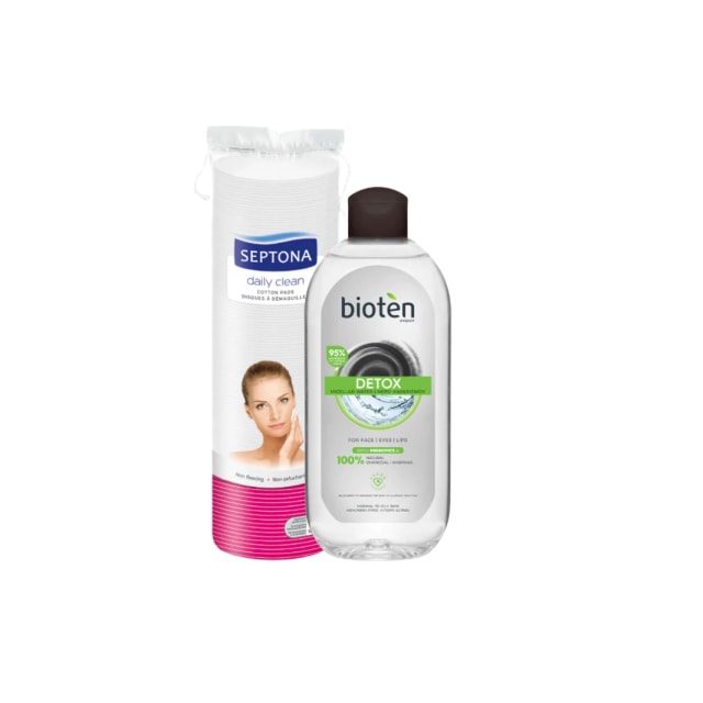 Septona BIOTEN MICELLAR WATER DETOX + Oval Cotton Pads free