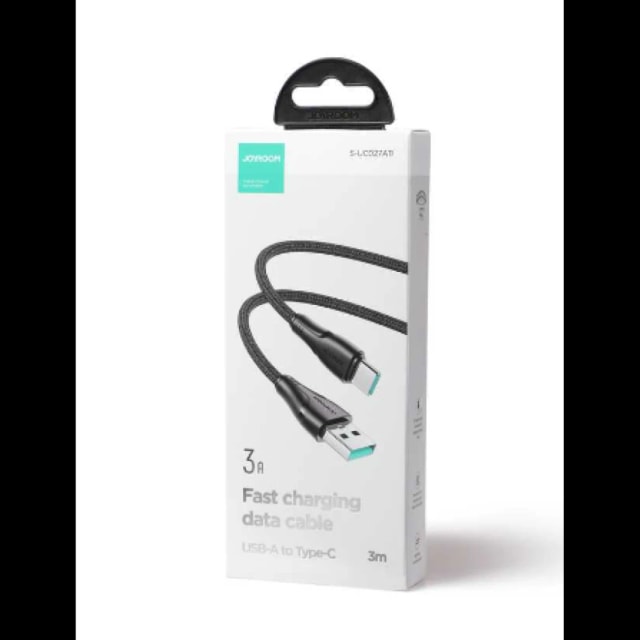 Joyroom USB - USB C 3A cable Surpass Series for fast charging and data transfer 1.2 m black (S-UC027A11)