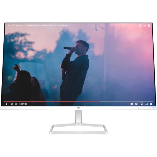 شاشة HP 527SA Series 5 مقاس 27 بوصة FHD ومكبرات صوت مدمجة مزدوجة بقوة 2 وات وشاشة Full HD (1920 × 1080) ولوحة IPS و99% sRGB ونسبة تباين 1500:1 و300 شمعة وEye Ease مع شهادة Eyesafe