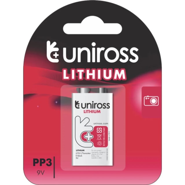 Battery UNIROSS LITHUM 9V