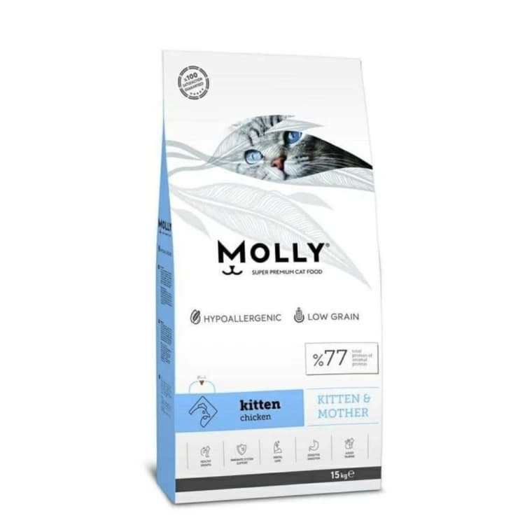 Molly Super Premium Cat Food – Chicken for Kitten & Mother (2kg)