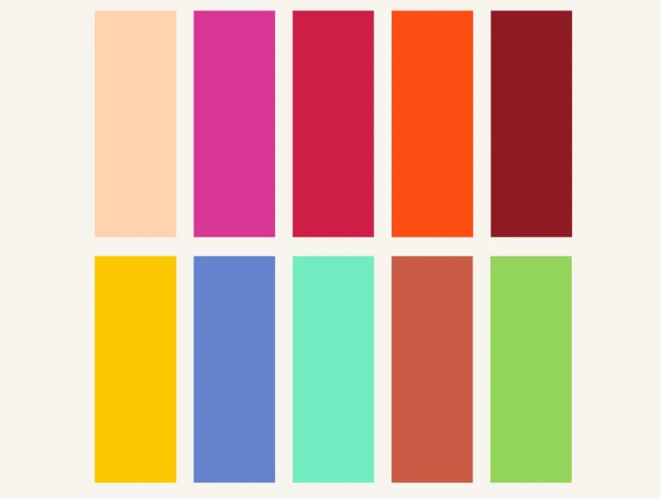 Winter colors and summer colors