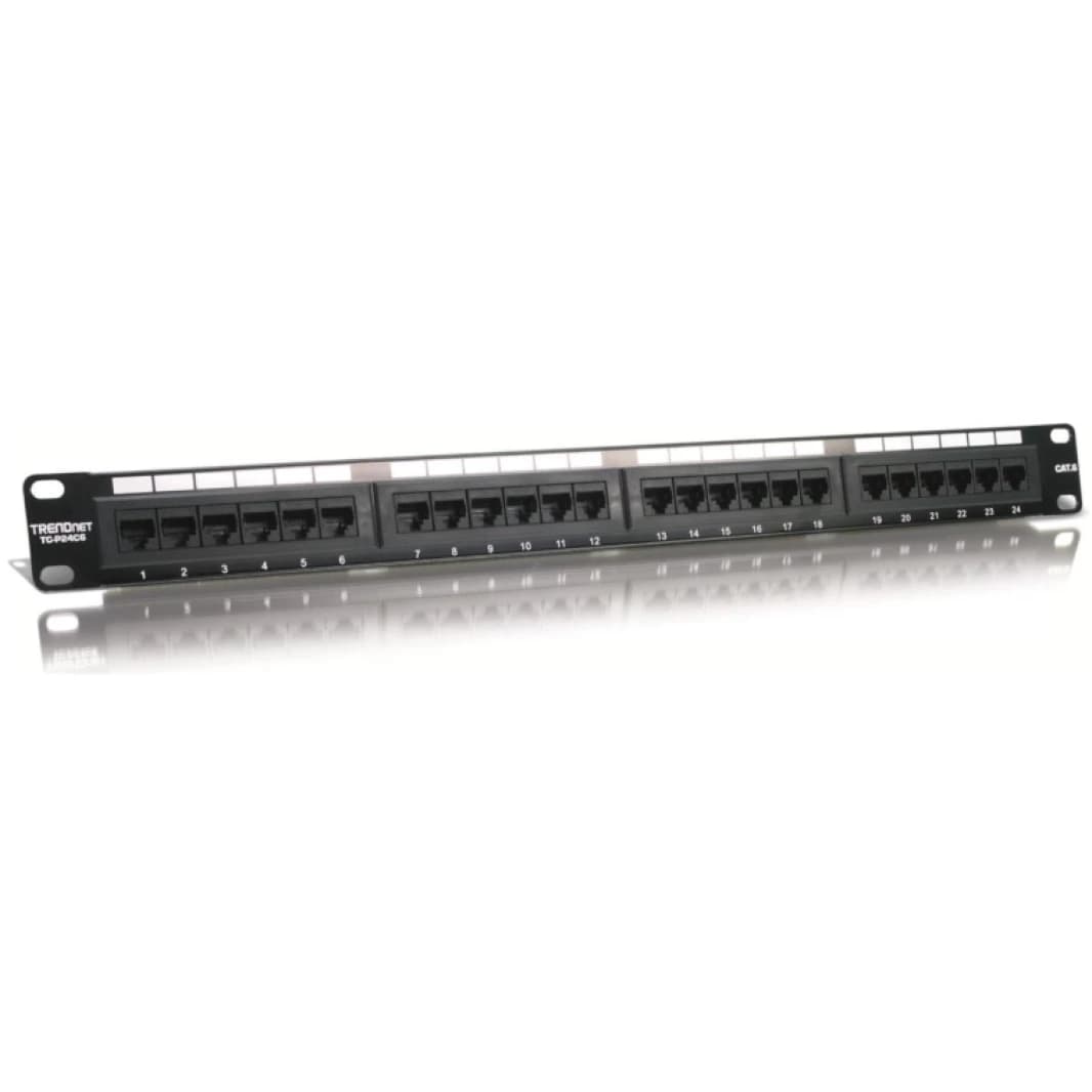 لوحة توصيل (باتش بانل) تريندنت 24 منفذ Cat6 موديل P24C6