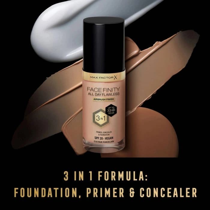 Max Factor Facefinity All Day Flawless 3 In 1 Primer Concealer Foundation SPF20