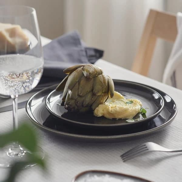 Side plate, dark grey, 20 cm