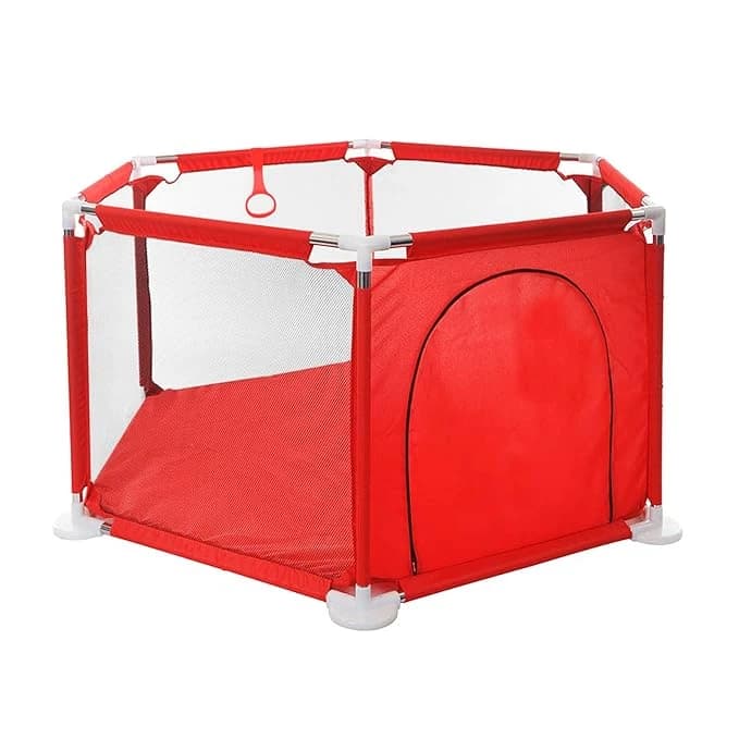 Hexagonal Portable Playpen - Red