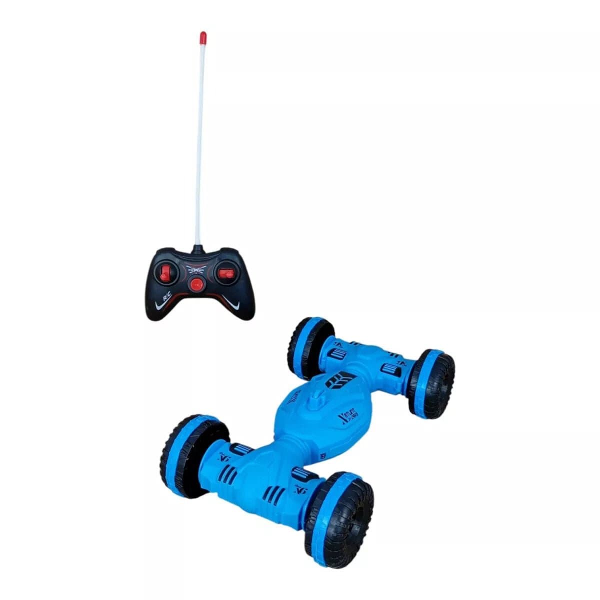 Remote Control Stunt Car with Lights - Blue