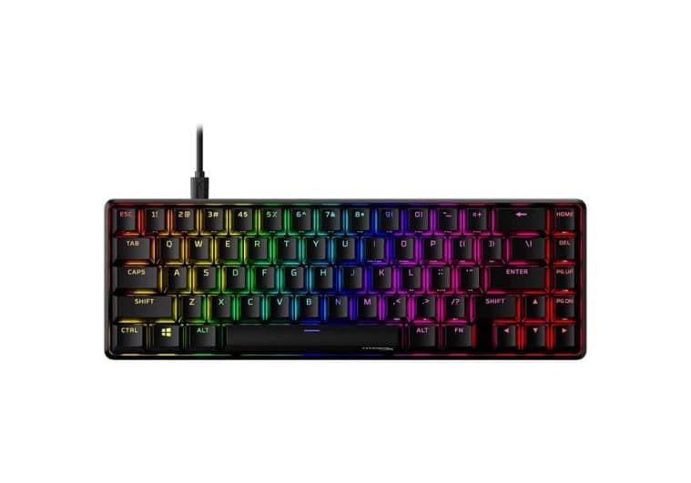 HyperX Alloy Origins 65 - Compact Mechanical Gaming Keyboard - Linear Red Switch, Double Shot PBT Keycaps, RGB LED Backlit, Black