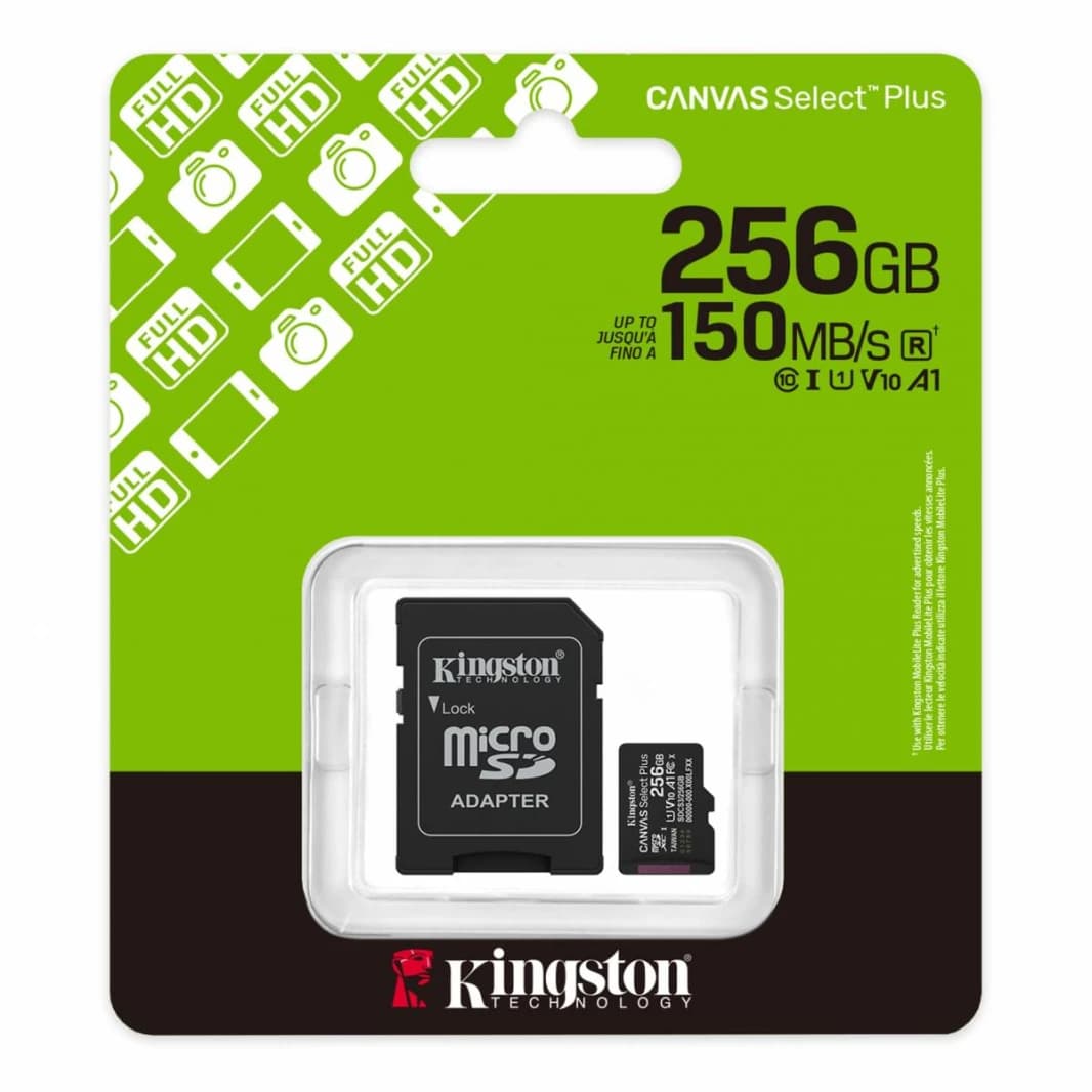 Kingston Memory Card 256GB Canvas Select Plus microSD