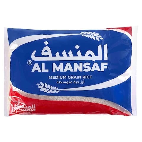 Al Mansaf Medium Grain White Rice 3.5 Kg