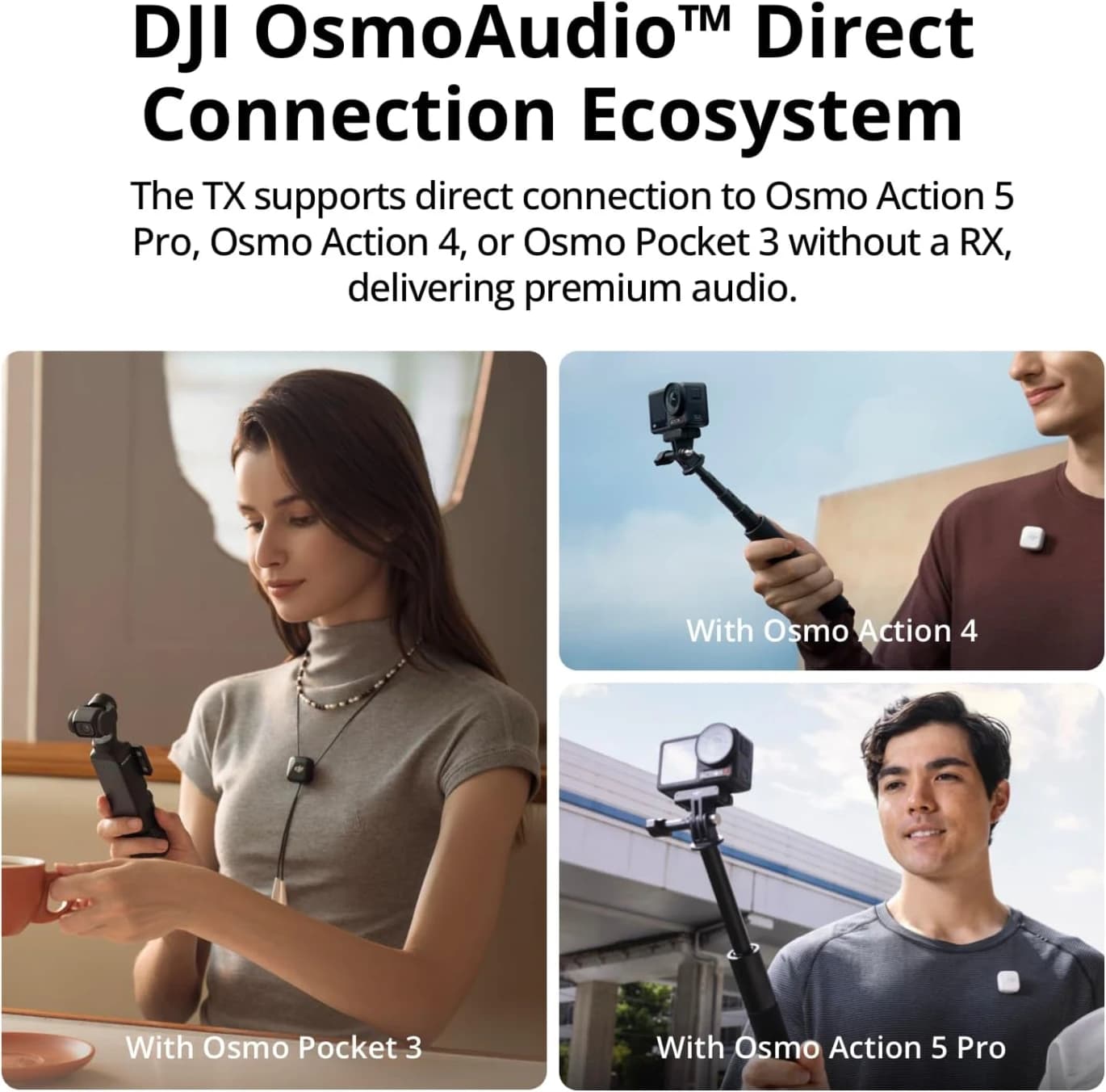 DJI Mic Mini Noise Cancelling Transmitter Wireless Microphone – Black