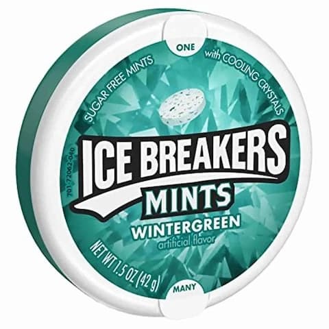 Ice Breakers Candy Mints Wintergreen Berry Sugar Free 42 Gram