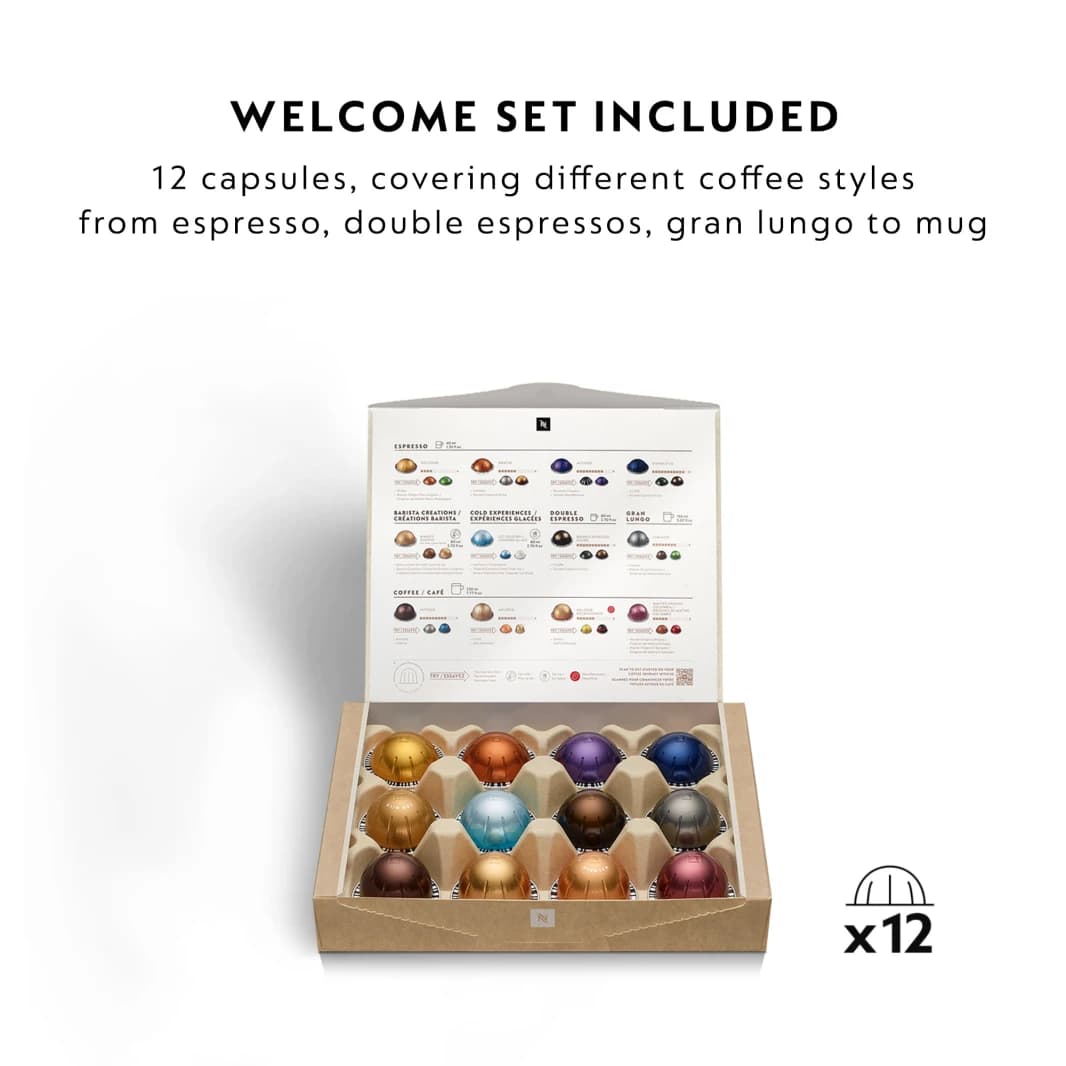 Nespresso Coffee Maker Machine - Vertuo Next Deluxe Dark Chrome