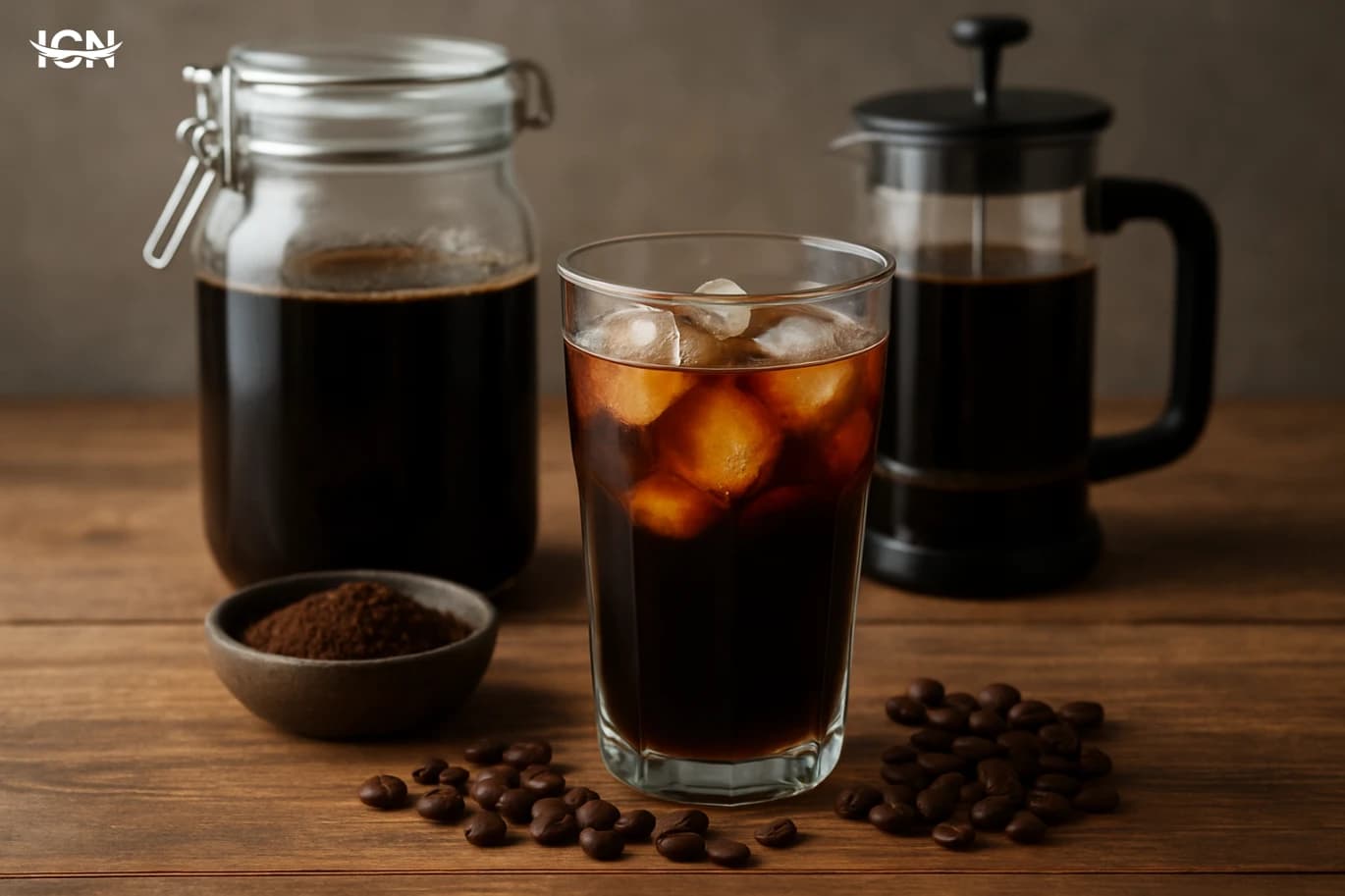 القهوة الباردة في البيت