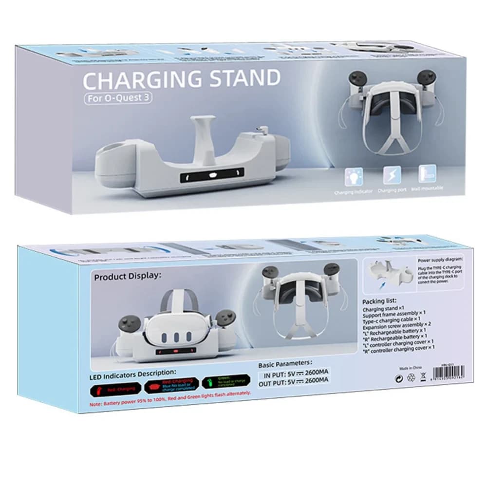Charging Station Compatible with VR Sense Headset Controllers