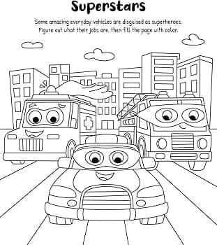 Things That Go: On-the-Go Coloring Kit with Stackable Crayons