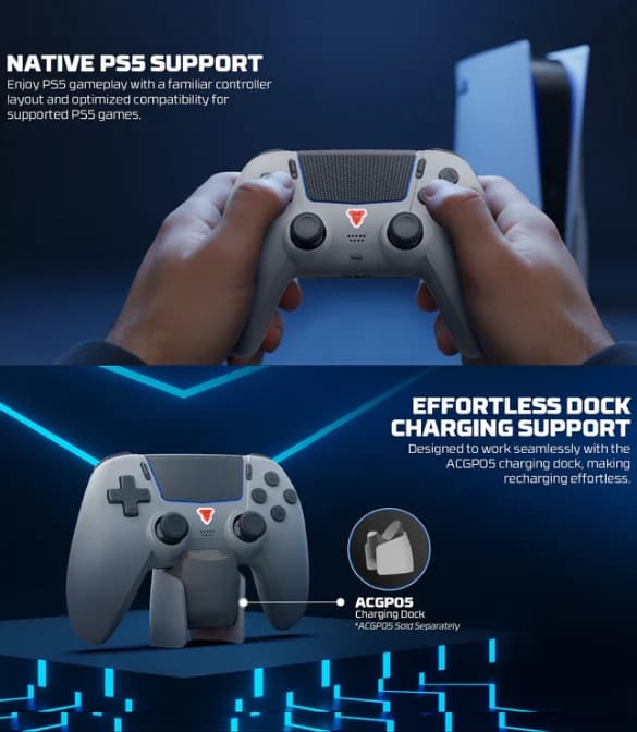 Fantech NOVA II D WGP16D Controller Hall Effect (PS5) - Grey