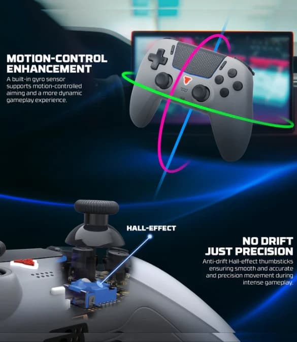 Fantech NOVA II D WGP16D Controller Hall Effect (PS5) - Grey