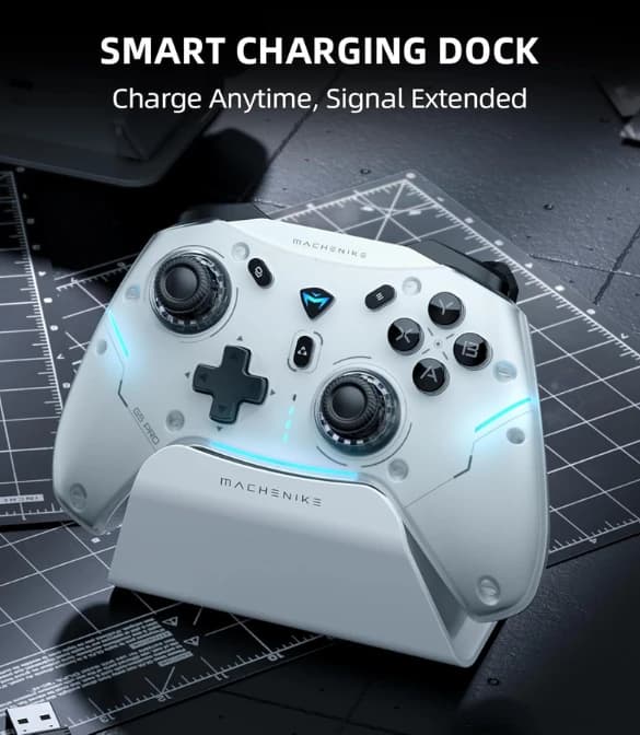 Machenike G5PRO Max 1000HZ Wireless Gaming Controller - White