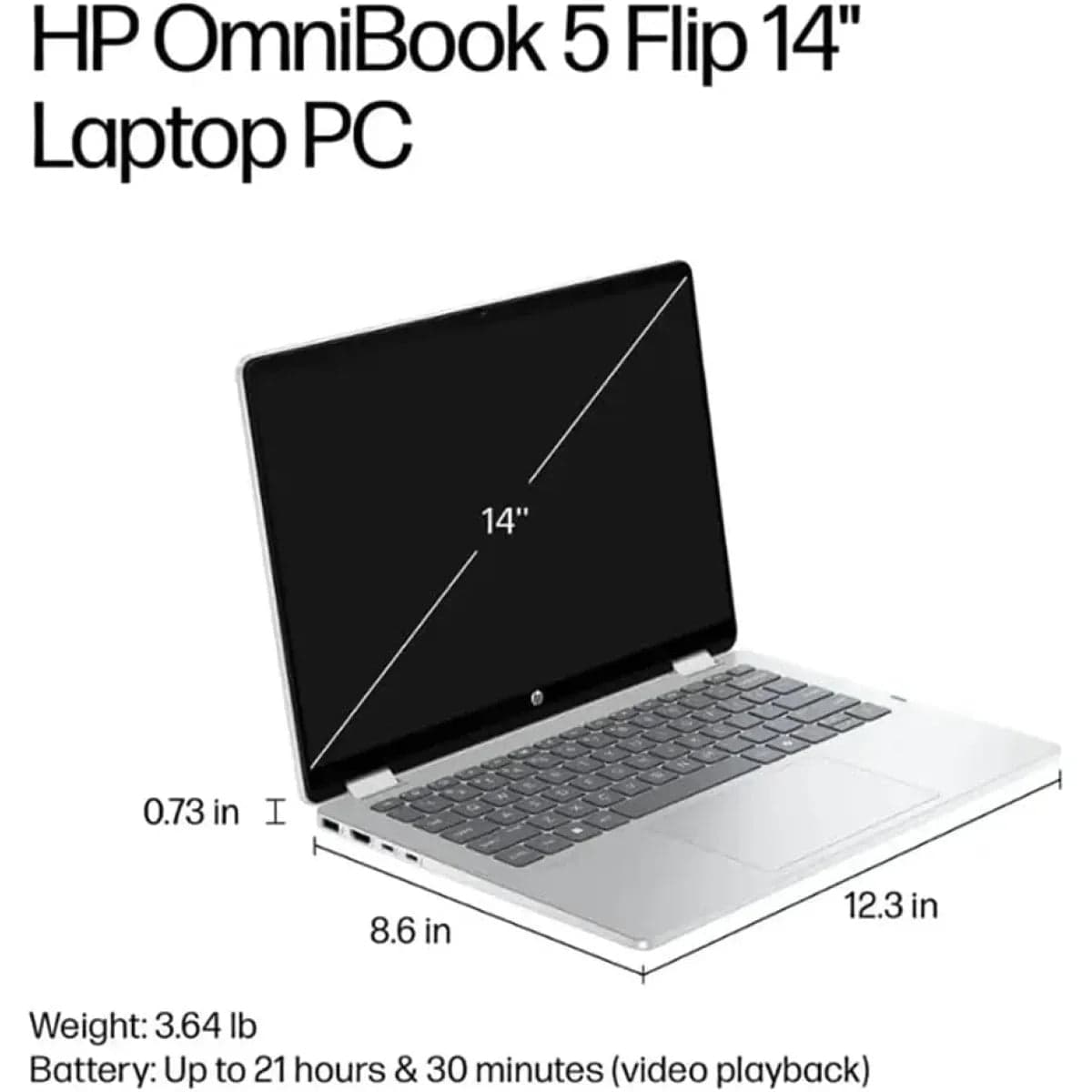 لابتوب HP OmniBook 5 Flip i7 بشاشة لمس 2K