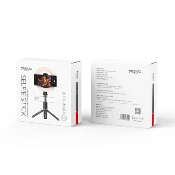 YESIDO SF12 LED Ring Light Selfie Stand