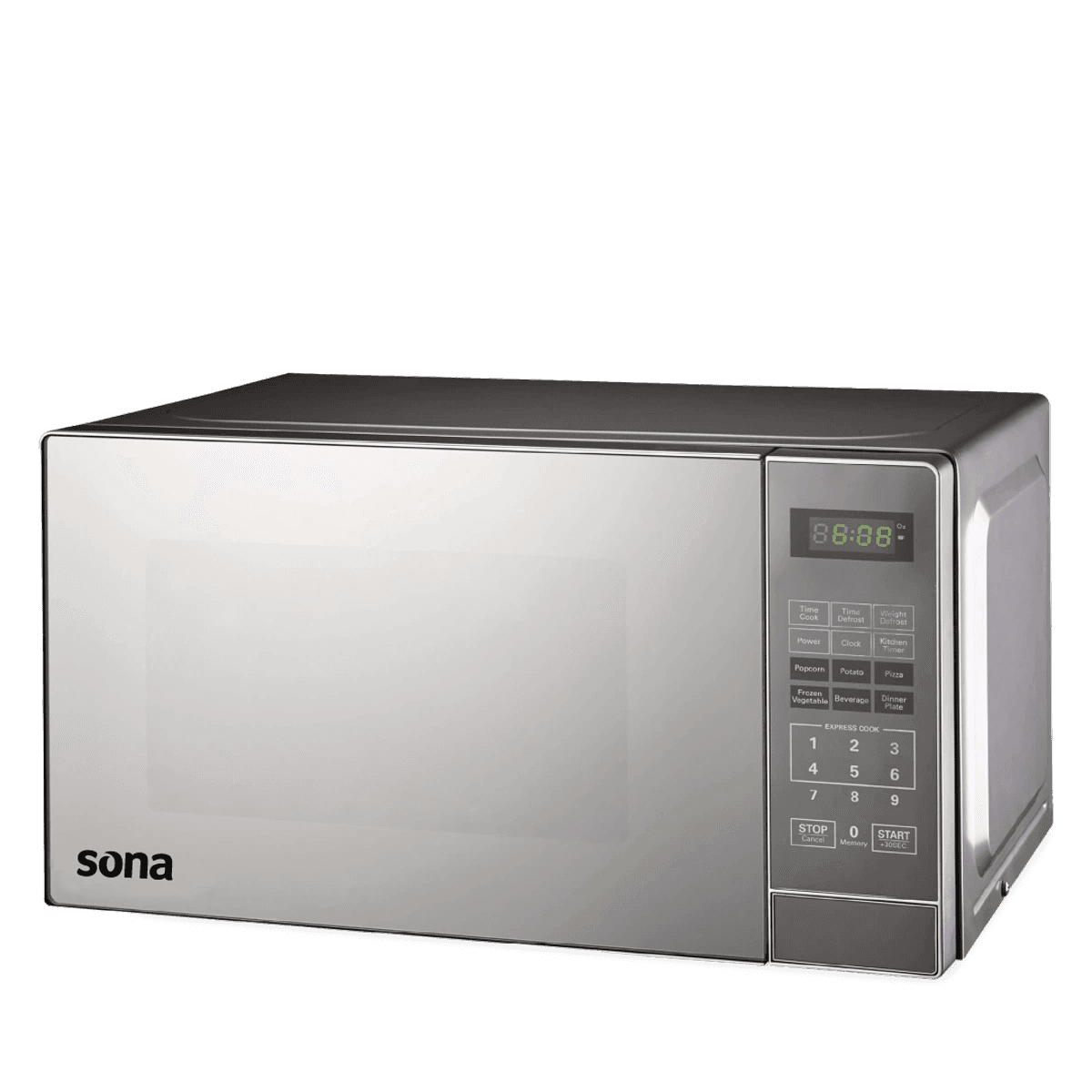 Sona 22L Silver Microwave with Mirror Glass – 700W