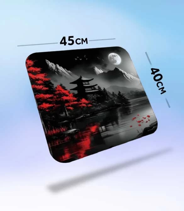 Red Sakura Tree Mouse Pad (Large Size)
