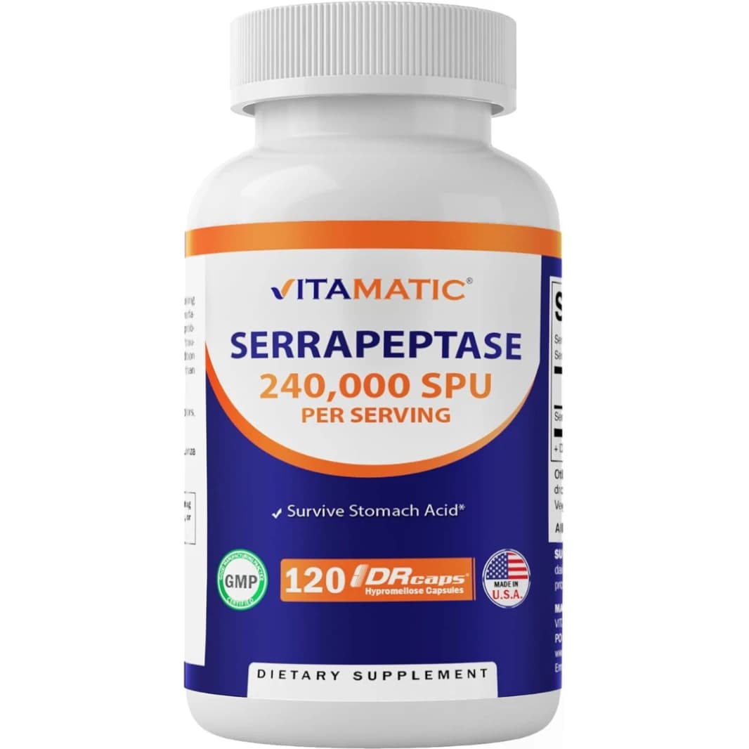 Vitamatic Serrapeptase 120,000 SPU 120 Capsules