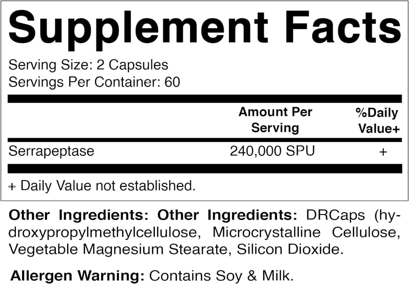 Vitamatic Serrapeptase 120,000 SPU 120 Capsules