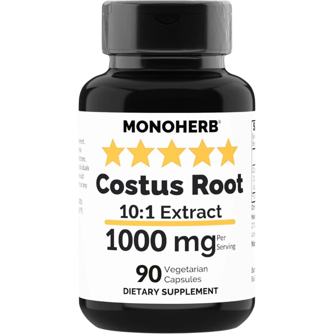 Costus Root Extract Equivalent to 5000 mg 90 Capsules MONOHERB