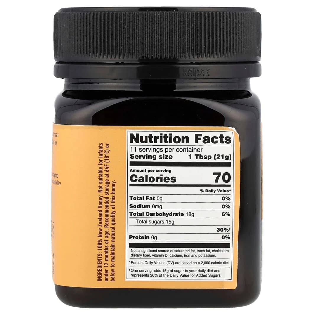 Manuka Honey, Raw & Unpasteurized, MGO 50+, 250g