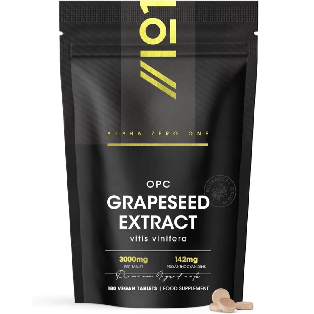 ALPHA01 Grape Seed Extract Equivalent to 3000 mg - 180 Tablets