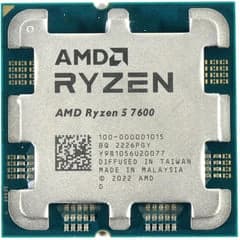 AMD Ryzen 5 7600 6 Core 3.8GHz (5.1 GHz Max Boost) 32MB Cache AM5 Desktop Processor