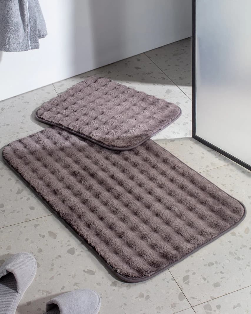Reflet Bubble 2-Piece Bath Mat Set