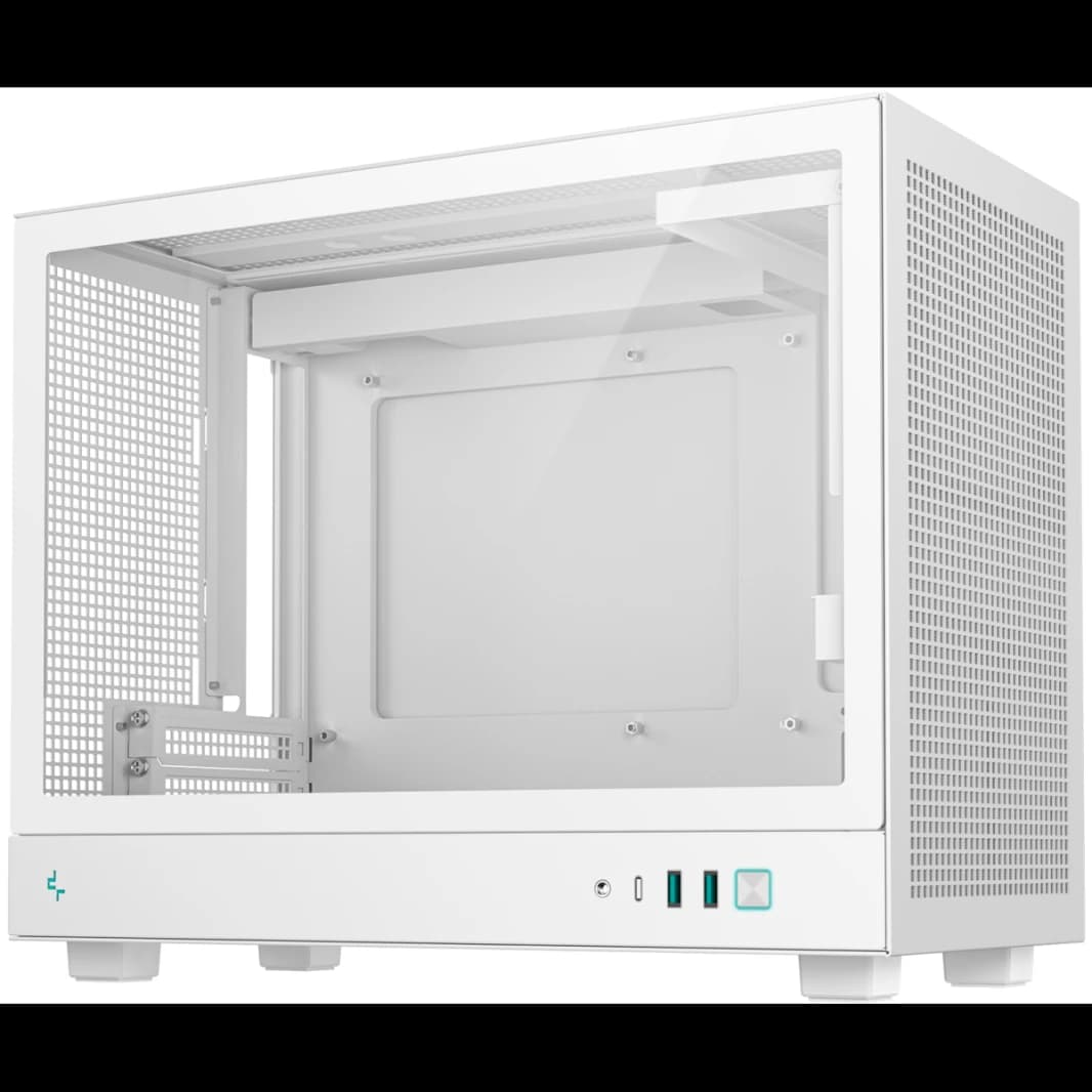 Deepcool Ch160 Plus Micro ATX Computer Case, White