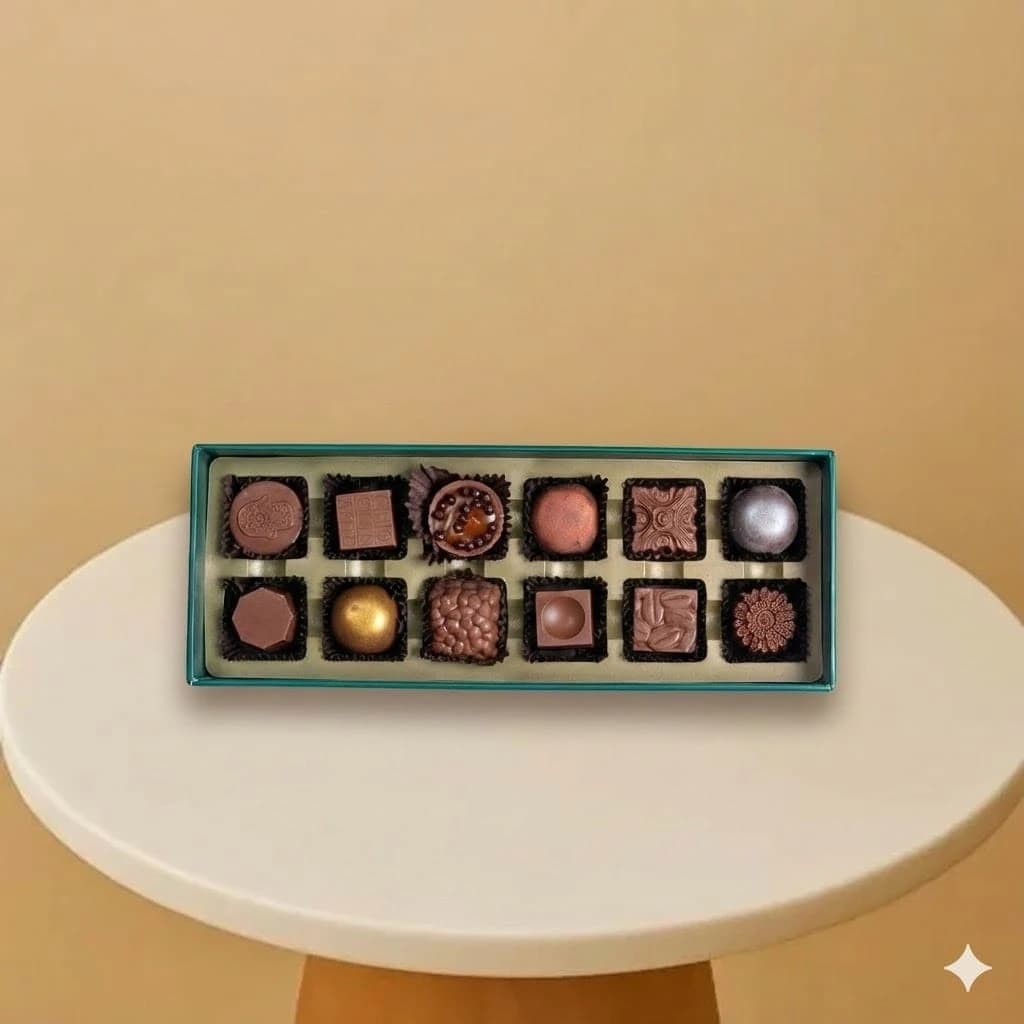 Solitaire Gourmet Chocolate Box - 12 PCs