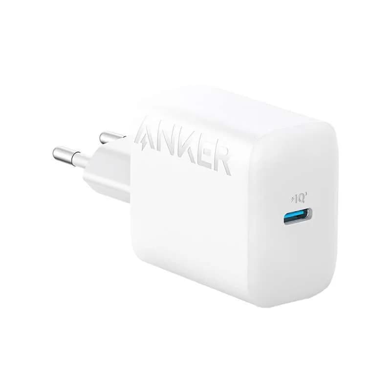 شاحن حائط أنكر USB-C 20 واط أبيض