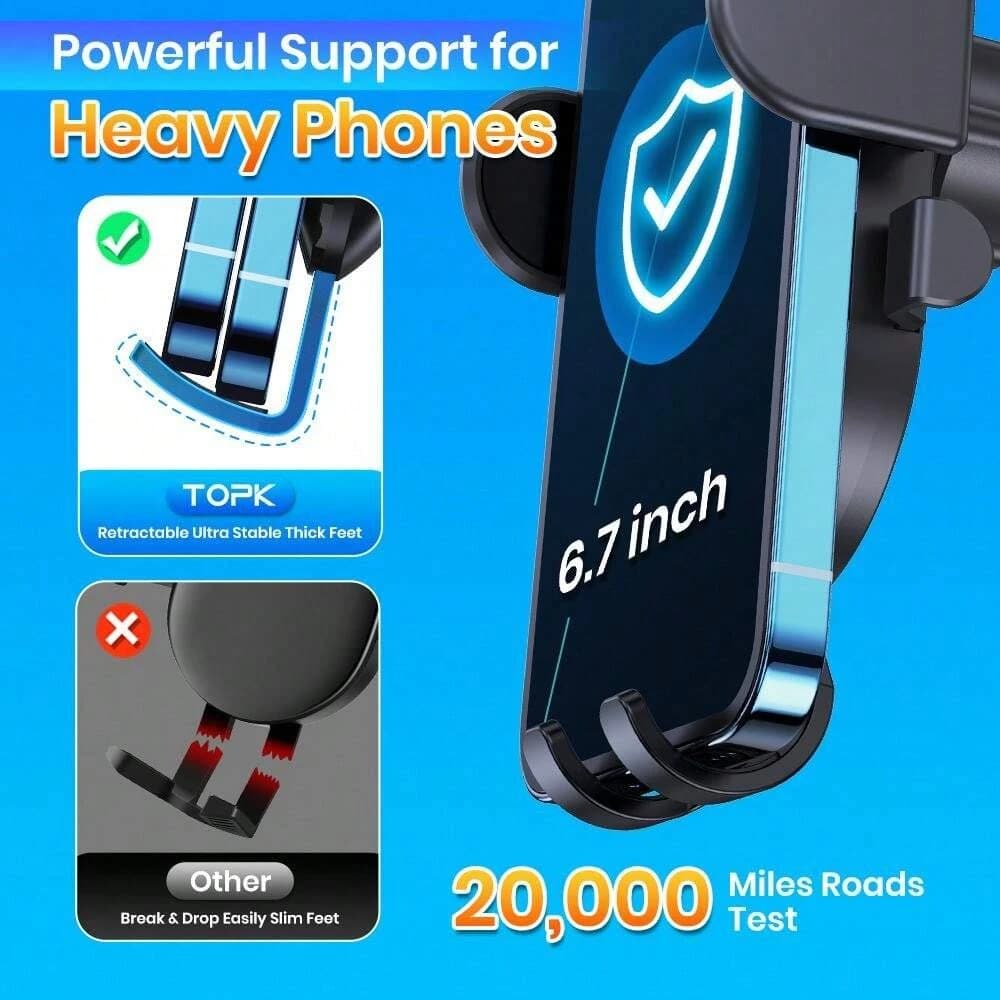 TOPK Auto-Locking 360° Rotating Car Phone Holder