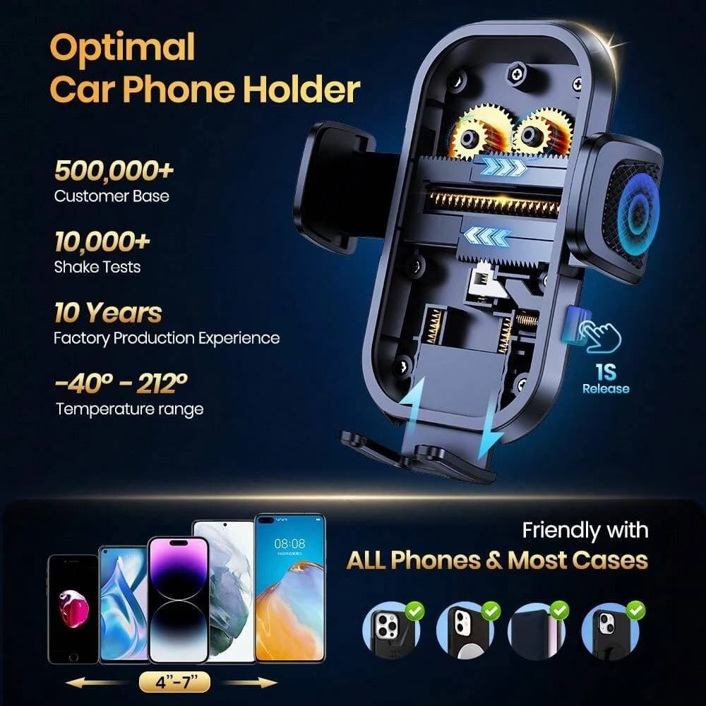 TOPK Car Dashboard Phone Mount with Secure Grip