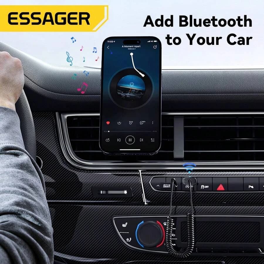 جهاز استقبال الصوت Essager Bluetooth 5.0 للسيارة
