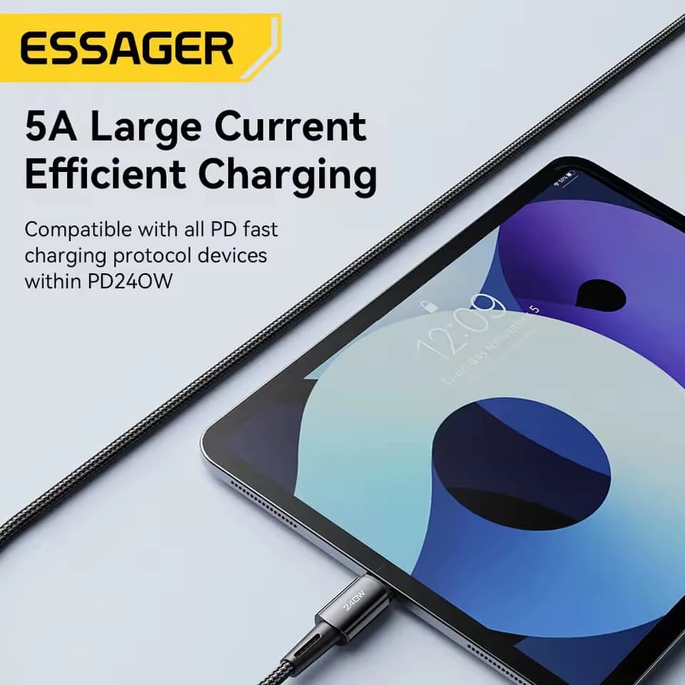 ESSAGER 240W USB-C to USB-C Fast Charging Cable