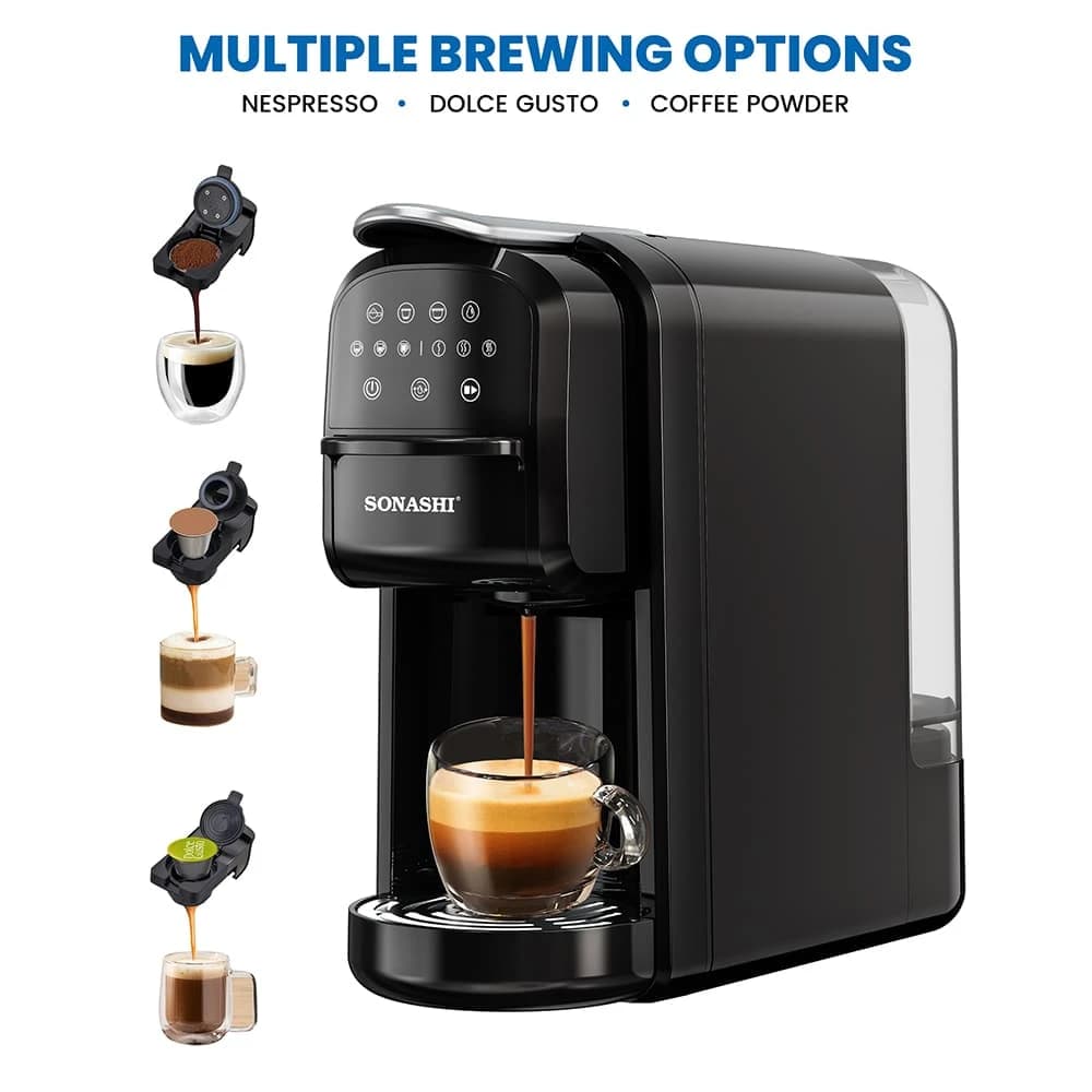Sonashi 3-in-1 Capsule Coffee Machine Full Touch