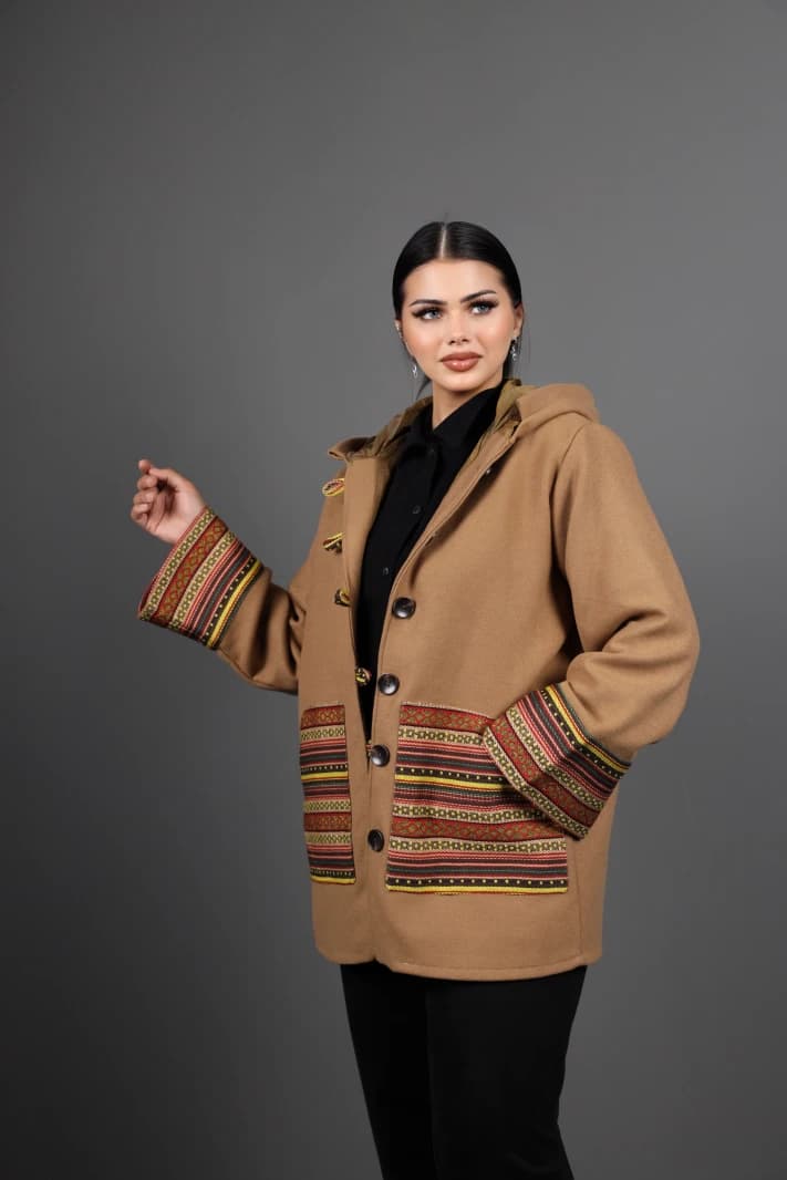 Brown Jacket with Yellow Touch