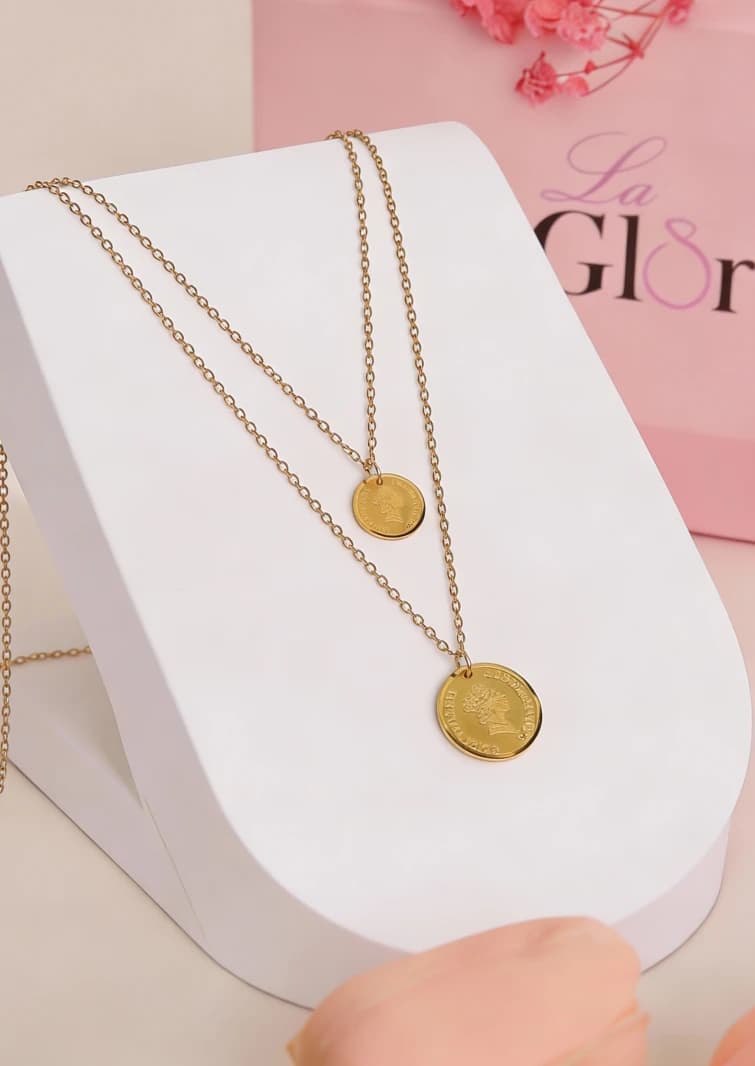 Double Layer Coin Necklace