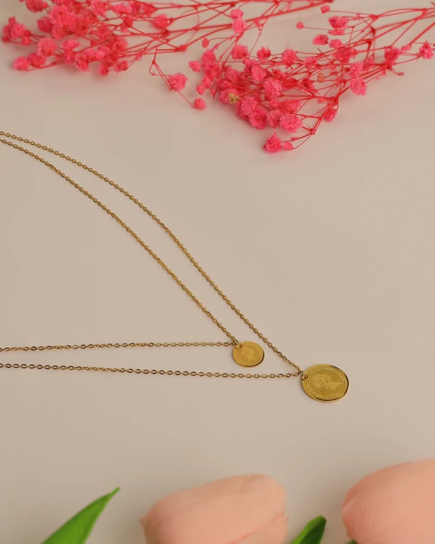 Double Layer Coin Necklace