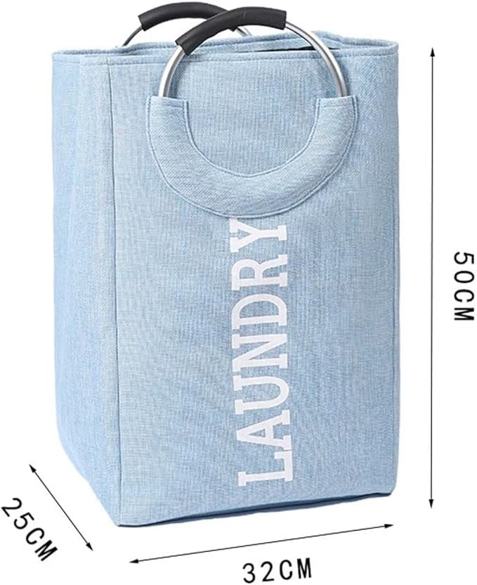 Sky Blue Foldable Laundry Basket
