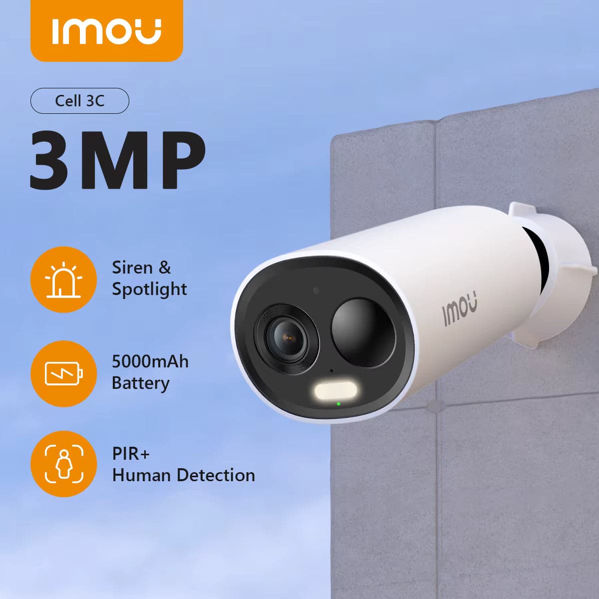 3MP Outdoor Solar-Powered Smart Security Camera | IMOU Cell3C