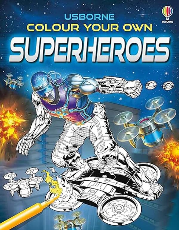 Colour Your Own Superheroes